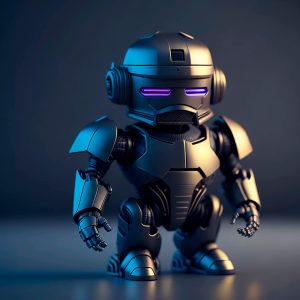 Humanoider Roboter als Symbol für Marvin Minskys Beiträge zur künstlichen Intelligenz.